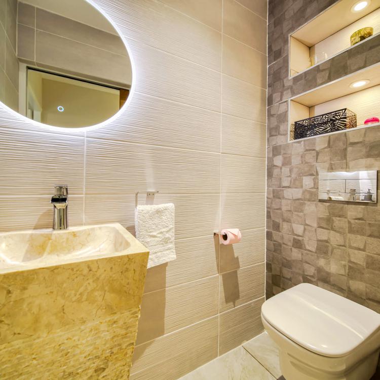 Toilets on the ground floor.